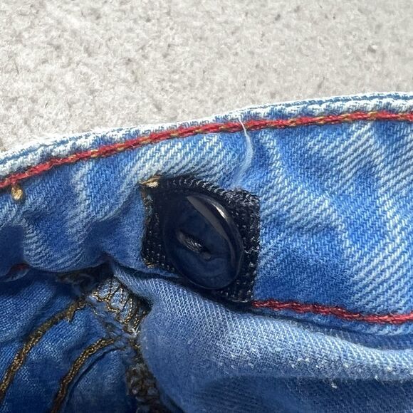 True Religion Little Boys Size 5 Denim Adjustable Waist Snap Button Shorts - Picture 12 of 13